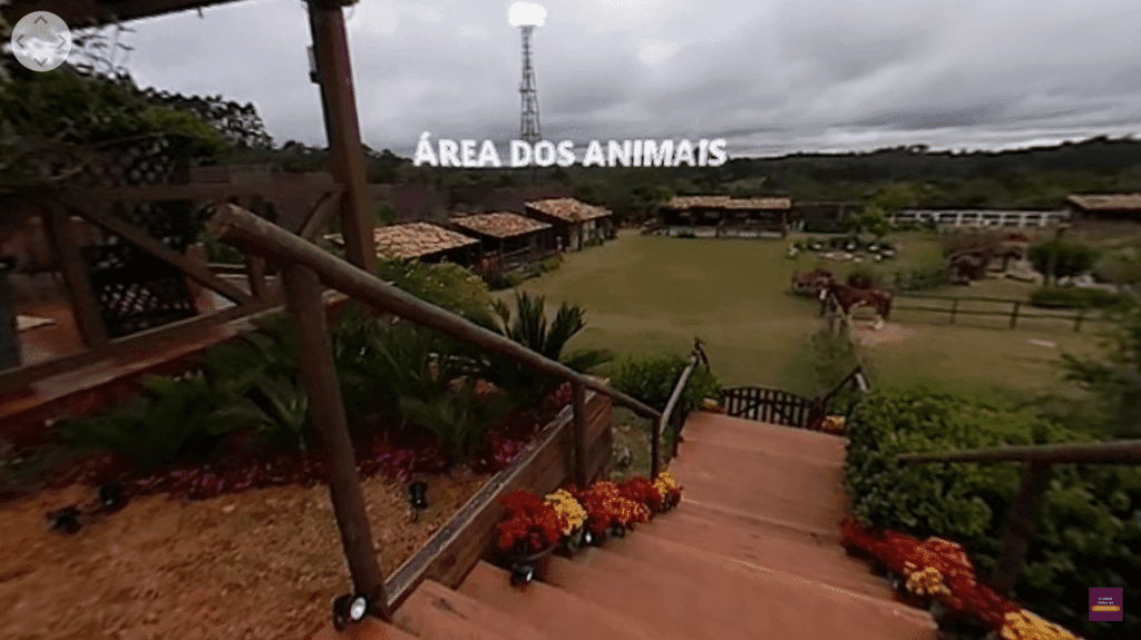 Confira um vídeo em 360° mostrando todos os detalhes das diversas áreas de A Fazenda 12, como piscina, quartos, academia, sala e banheiros.