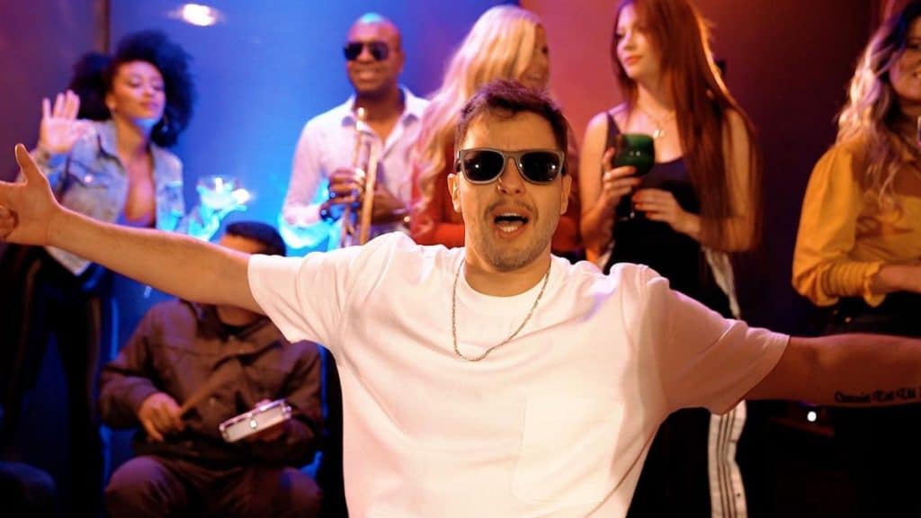 Bruno Diegues na gravação do clipe Hoje a noite é nossa